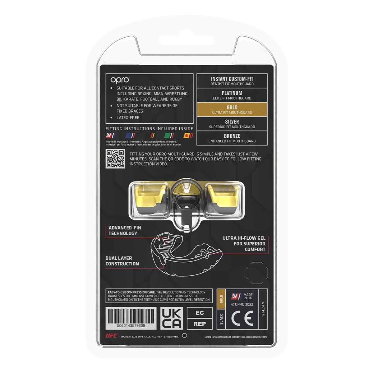 UFC Gold Level Mouthguard - אופרו גולד