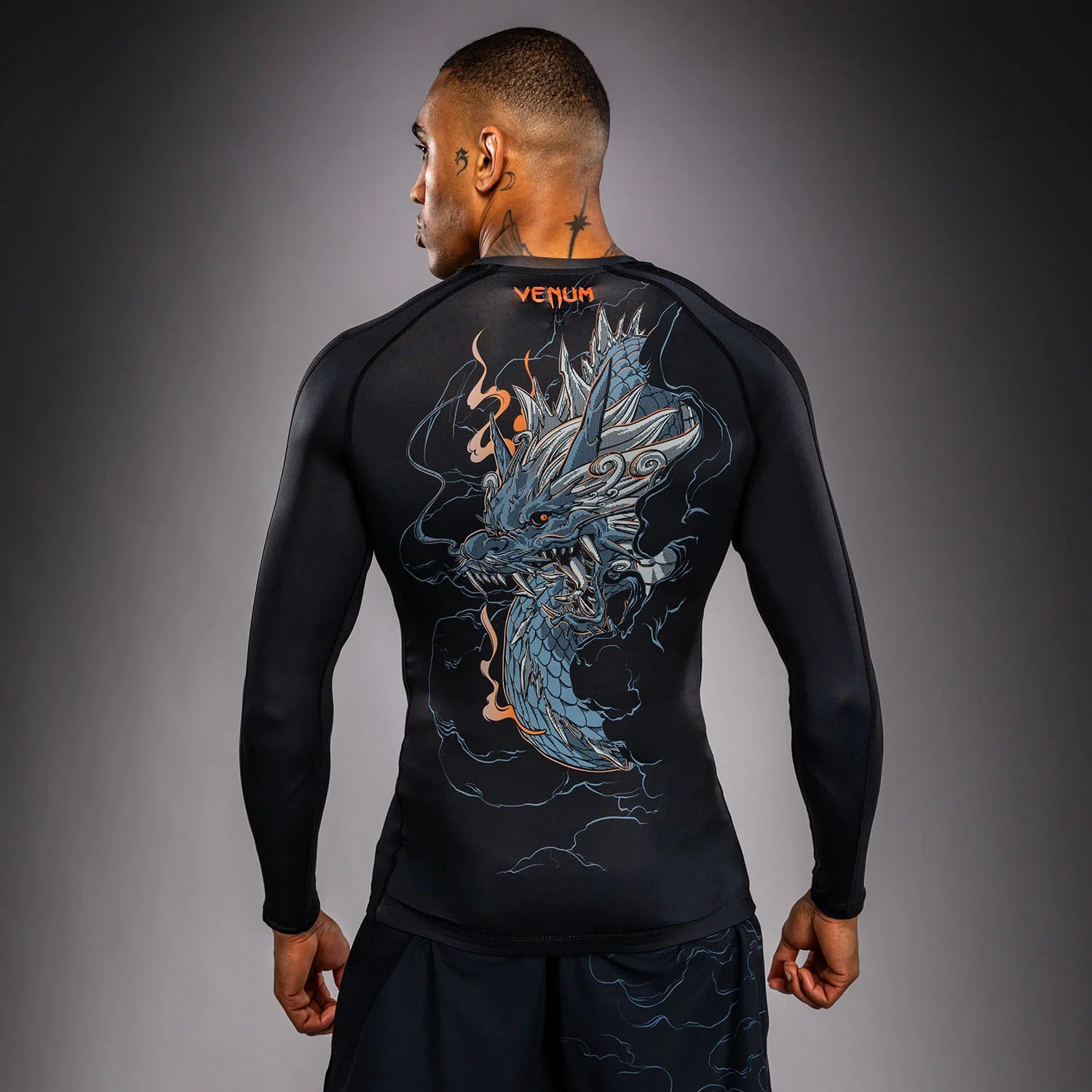 Venum Thunder Dragon Long Sleeve Rashguard - ונום טאנדר דרגון שרוול ארוך ראשגארד